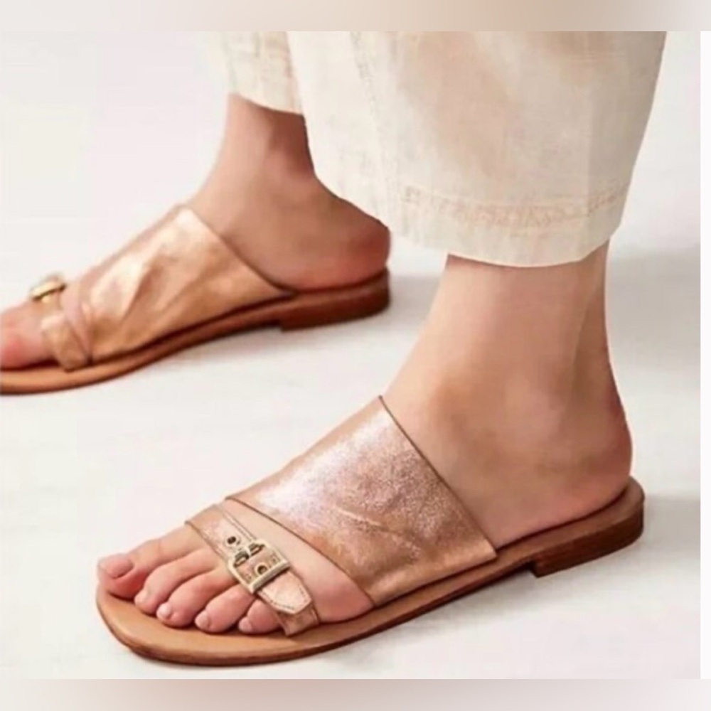 Free People Metallic Rose Sandals